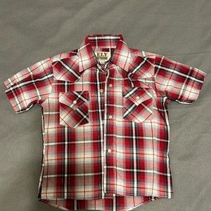 Boys short sleeved pearl snap